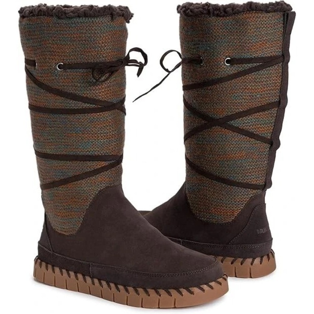 NEW! MUK LUKS Womens Flexi New York Boots Chocolate Water Repellent Warm Sz 7.5